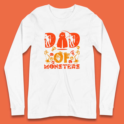 Dad Of Monsters Halloween Spooky Dad Dadster Halloween Costume Long Sleeve T Shirt