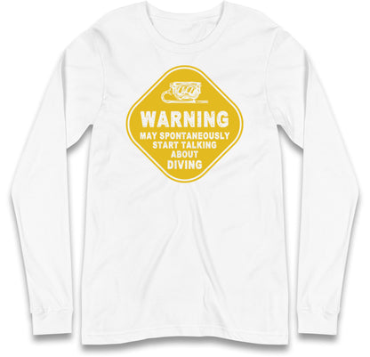 warning diving long sleeve t shirt