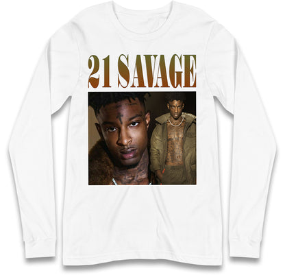 21 Savage Rapper Longsleeve T Shirt
