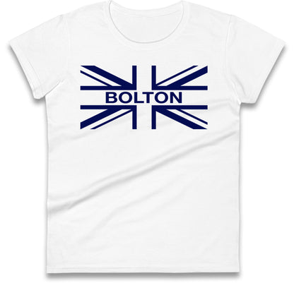Bolton Union Jack Ladies T Shirt