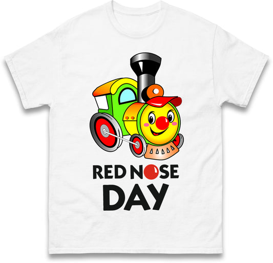 Cartoon Train Red Nose Day T Shirt