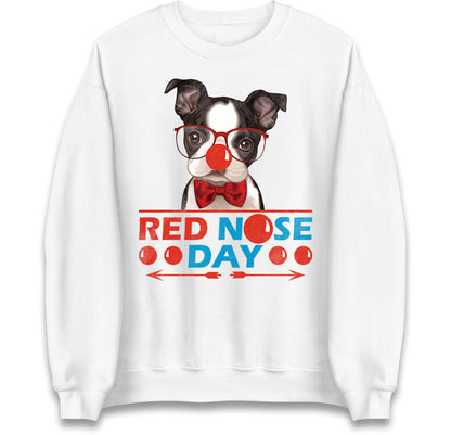 dog red nose day jumper