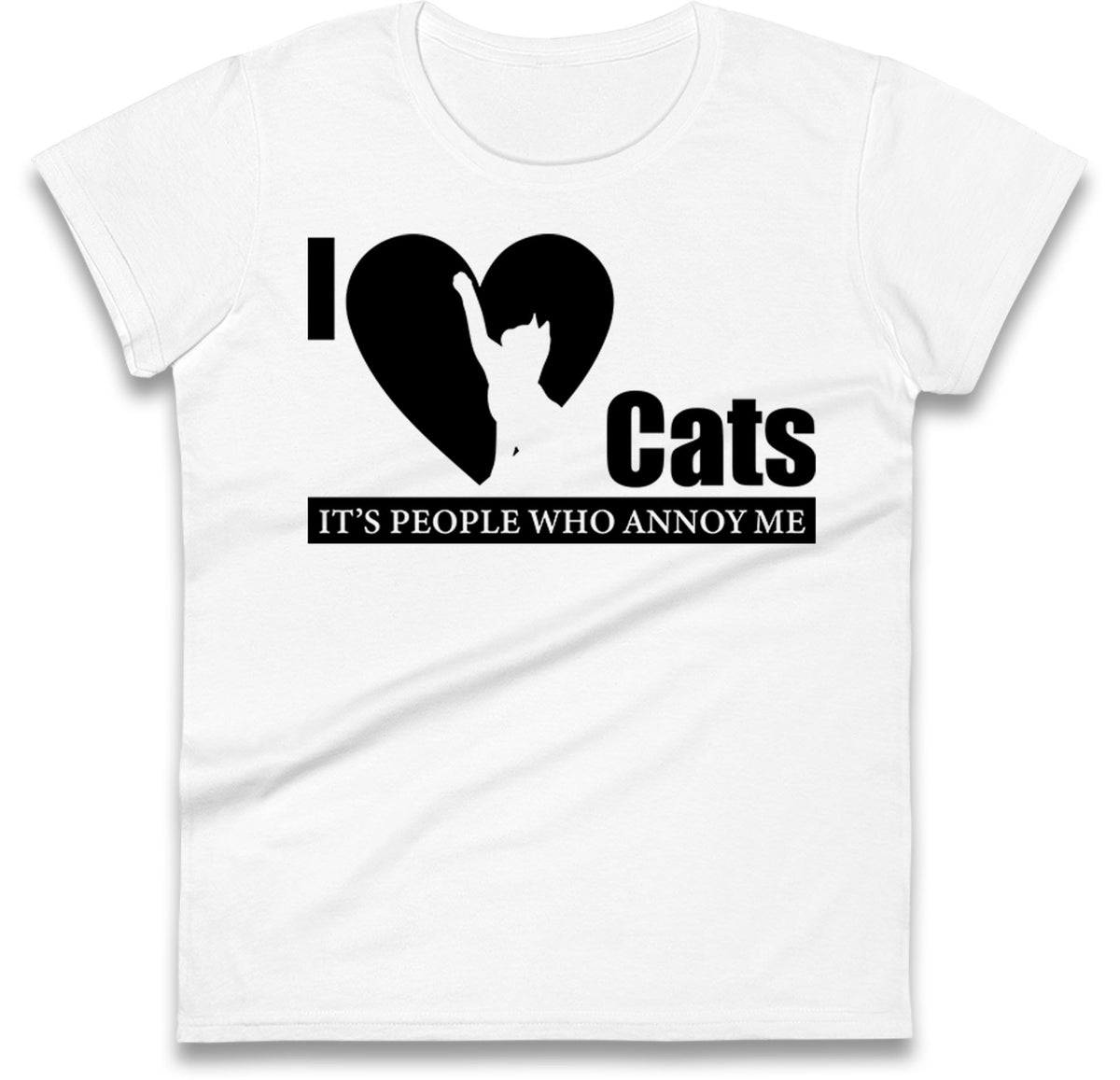 i love cats womens t shirt