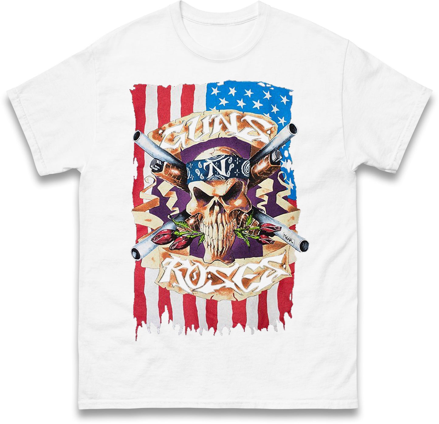 Guns N Roses American Flag T Shirt