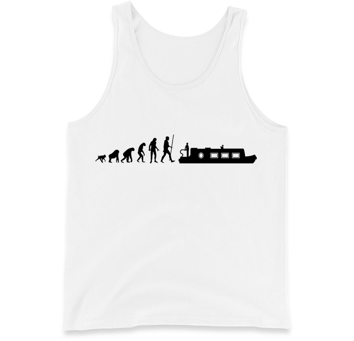 Human Evolution Canal boat Tank Top