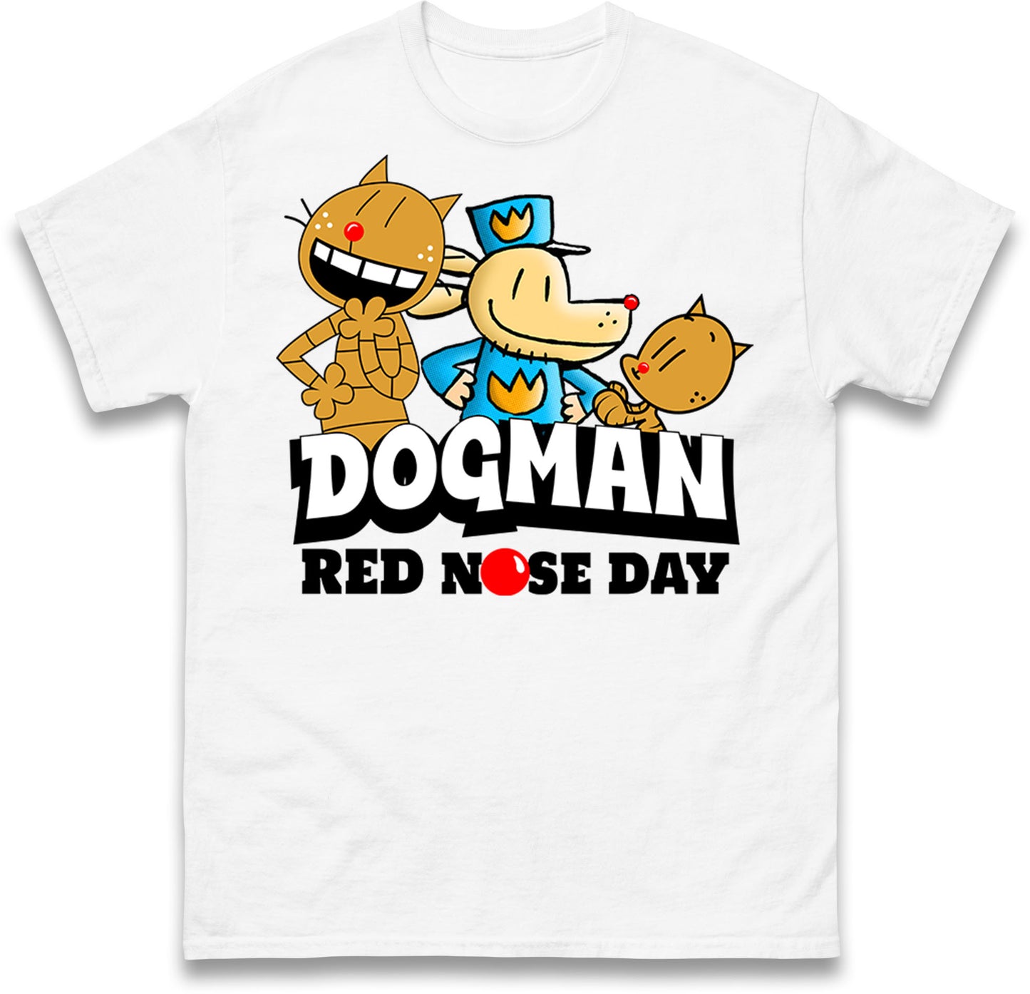 Dog Man Red Nose Day T Shirt