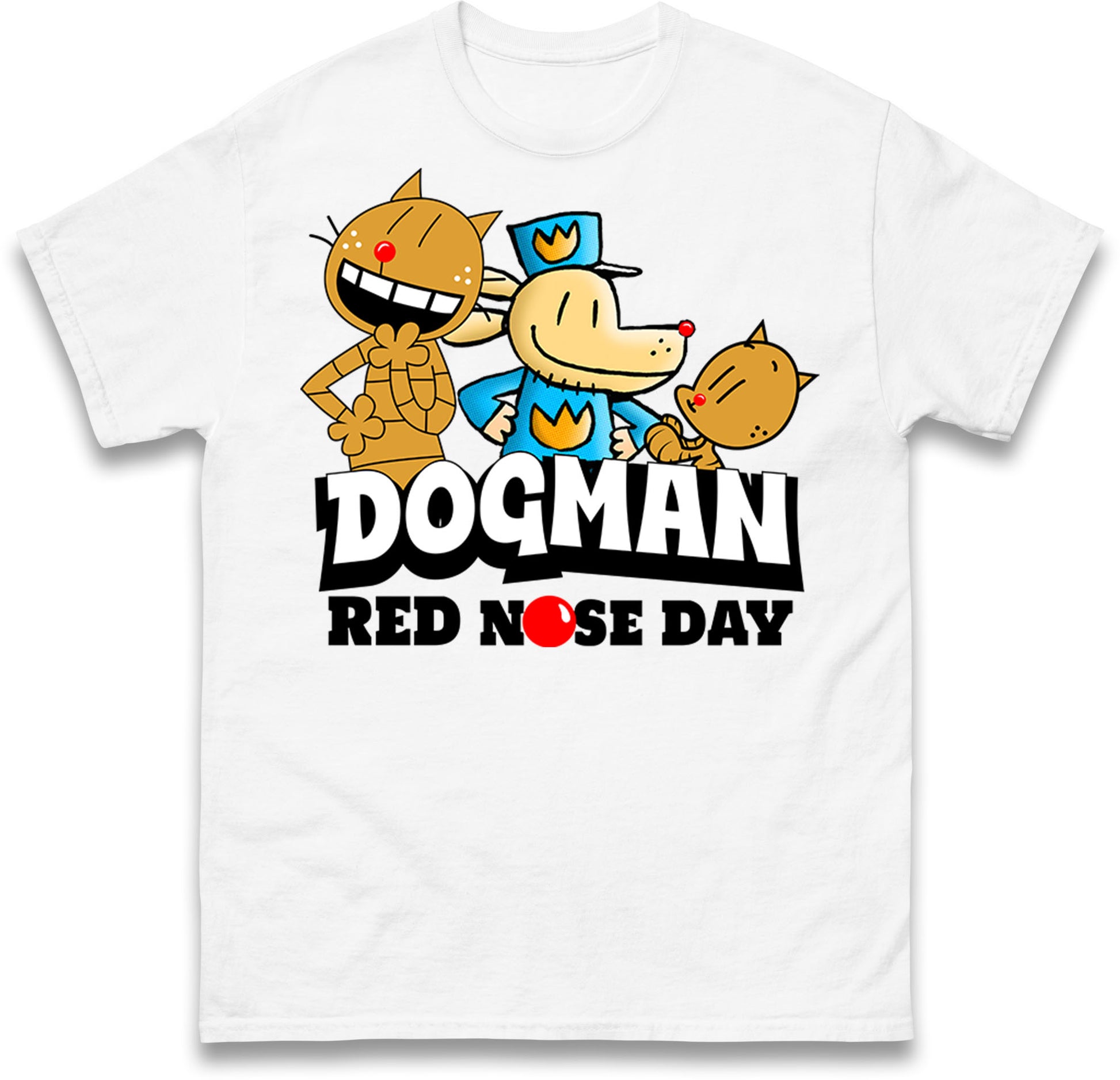Dog Man Red Nose Day T Shirt