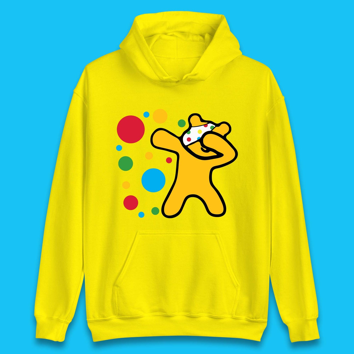 Dabbing Spotty Pudsey Bear Children In Need Dab Dance Spotty Day Donation Unisex Hoodie