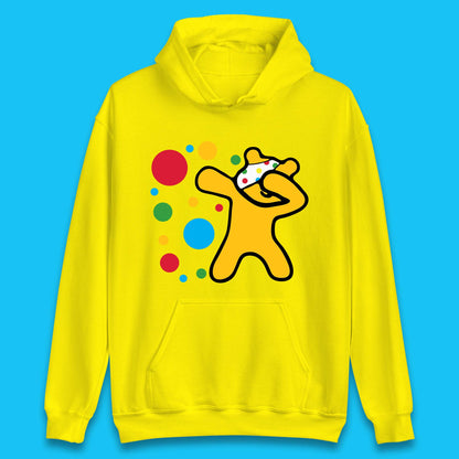Dabbing Spotty Pudsey Bear Children In Need Dab Dance Spotty Day Donation Unisex Hoodie