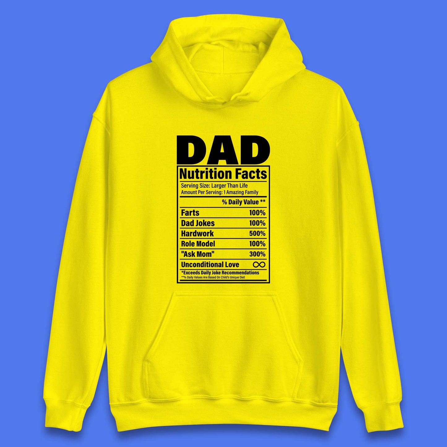 Dad Nutrition Fact Unisex Hoodie