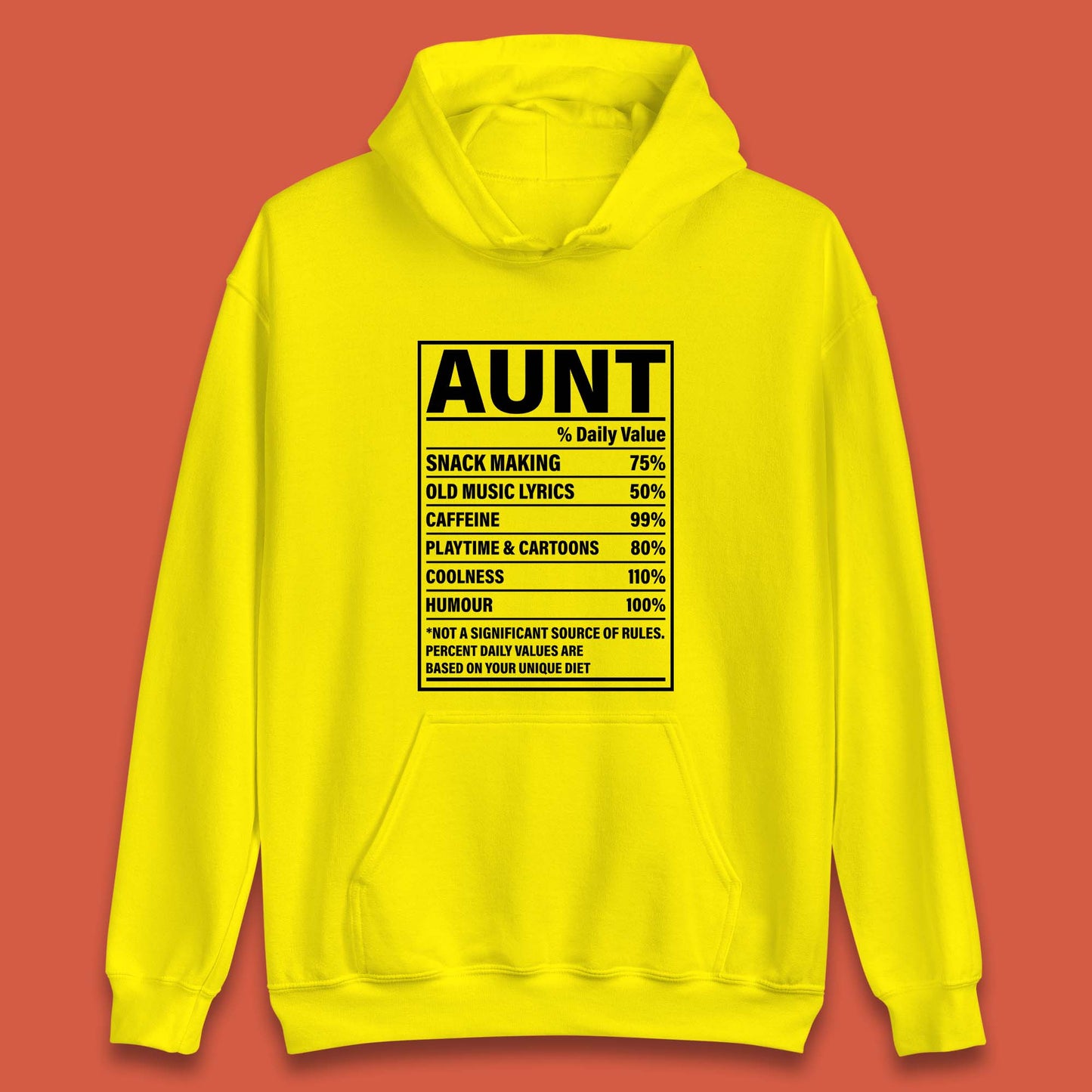 Aunt Nutrition Fact Unisex Hoodie