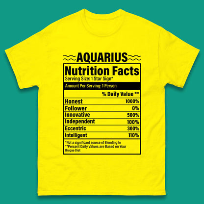 Aquarius Nutrition Facts Mens T-Shirt