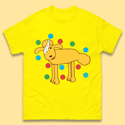 Spotty Pudsey Sheep Children In Need Dotty Spot Charity Raising Pudsey Sheep Mens Tee Top