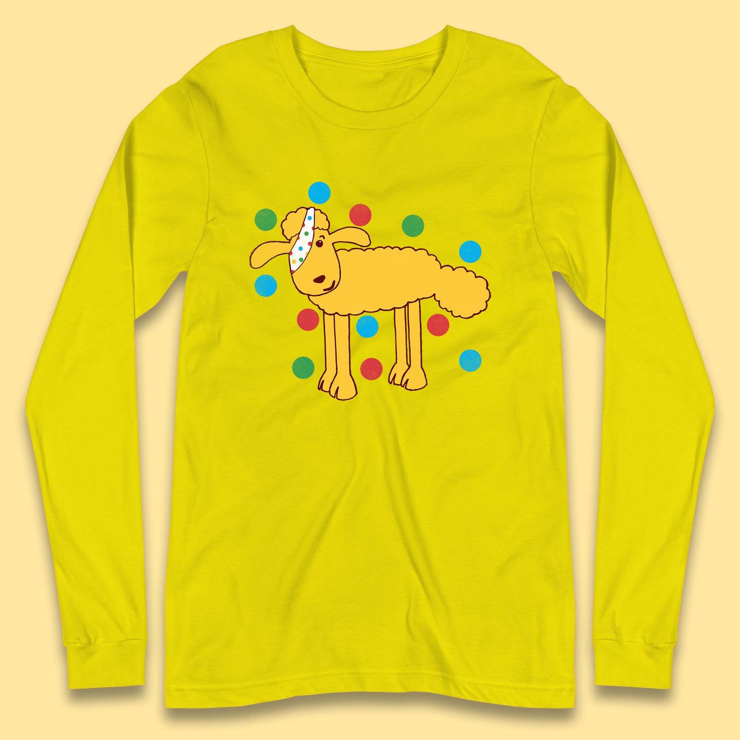 Spotty Pudsey Sheep Children In Need Dotty Spot Charity Raising Pudsey Sheep Long Sleeve T Shirt