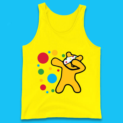 Dabbing Spotty Pudsey Bear Children In Need Dab Dance Spotty Day Donation Tank Top