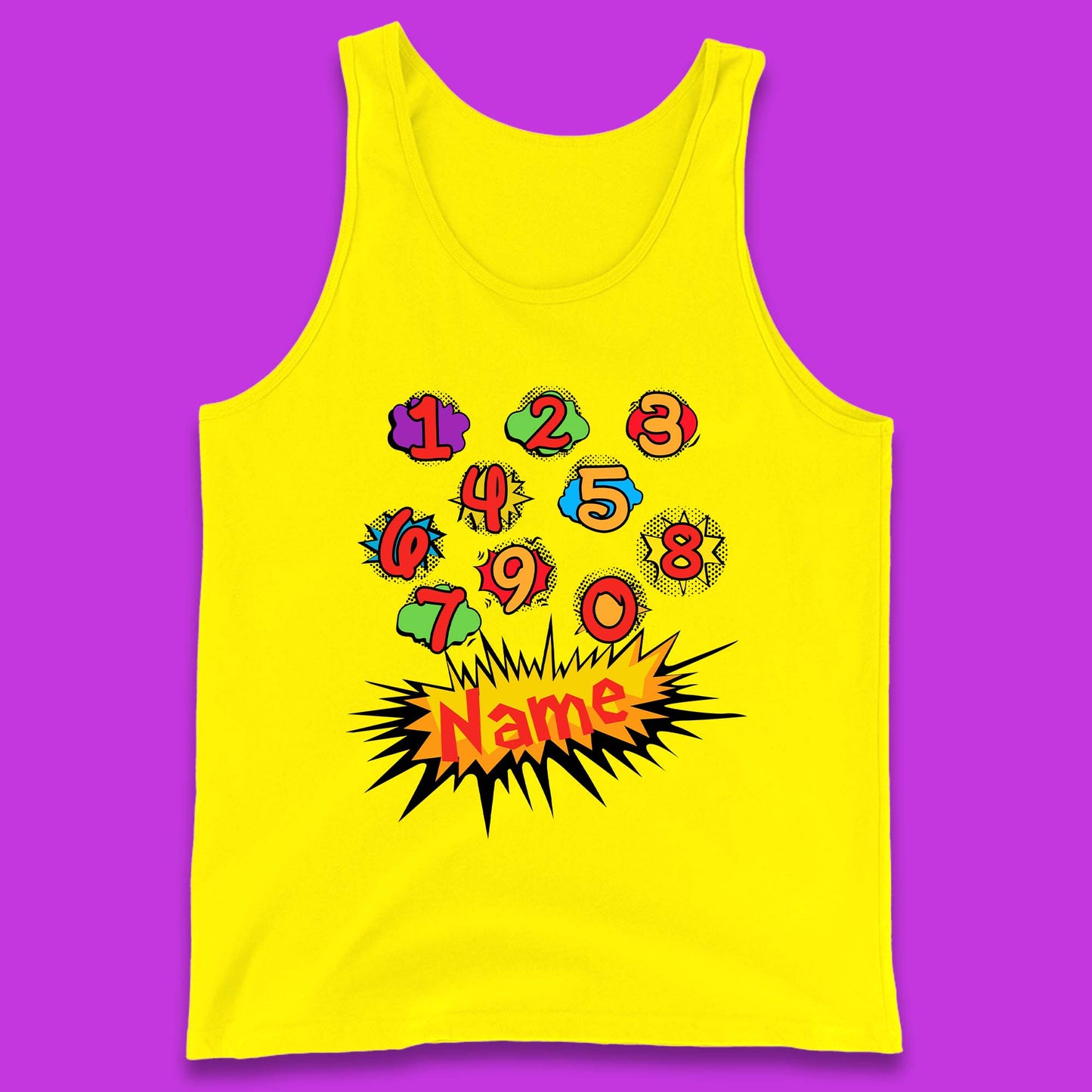 Personalised Number Day Tank Top