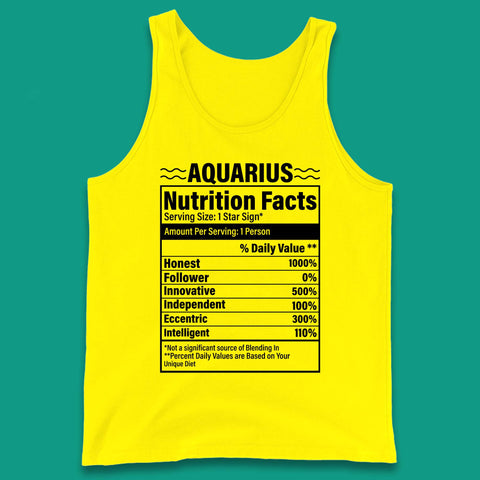 Aquarius Nutrition Facts Tank Top