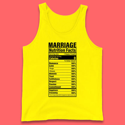 Marriage Nutrition Facts Tank Top