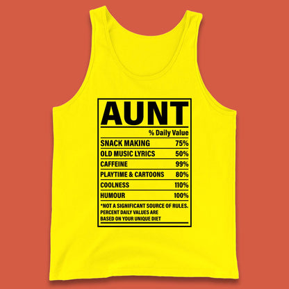 Aunt Nutrition Fact Tank Top