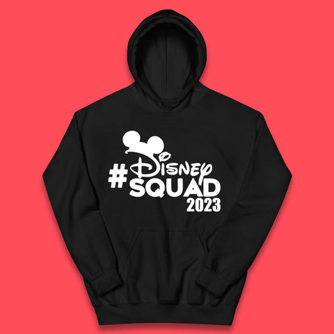 Disney Squad 2023 Mickey Mouse Minnie Mouse Cartoon Festive Disneyland Trip Vacations Kids Hoodie