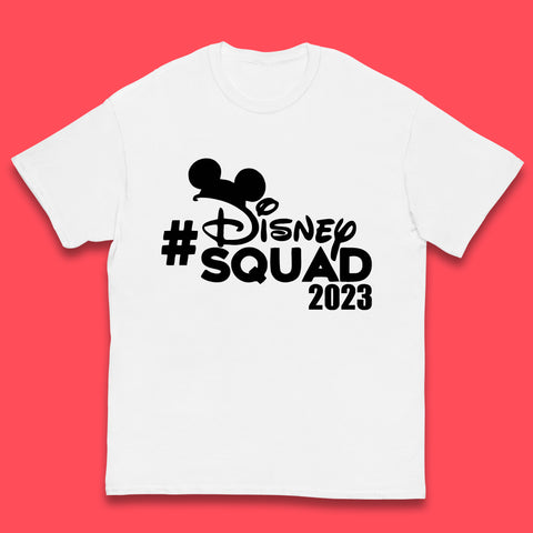 Disney Squad 2023 Mickey Mouse Minnie Mouse Cartoon Festive Disneyland Trip Kids T Shirt