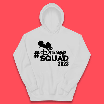 Disney Squad 2023 Mickey Mouse Minnie Mouse Cartoon Festive Disneyland Trip Vacations Kids Hoodie