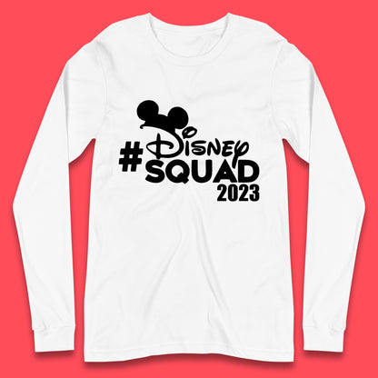 Disney Squad 2023 Mickey Mouse Minnie Mouse Cartoon Festive Disneyland Trip Vacations Long Sleeve T Shirt