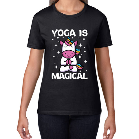 Namaste Unicorn Yoga Is Magical Unicorn Meditation Fitness Unicorn Lovers Yogi Gift Womens Tee Top