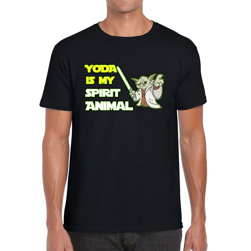 Yoda Is My Spirit Animal Yoda Legendary Jedi Master Disney Star Wars Day 46th Anniversary Mens Tee Top