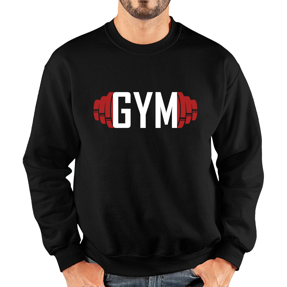 Gym Dumbell Gym Workout Fitness Bodybuilding Weight Lifting Training Unisex Sweatshirt