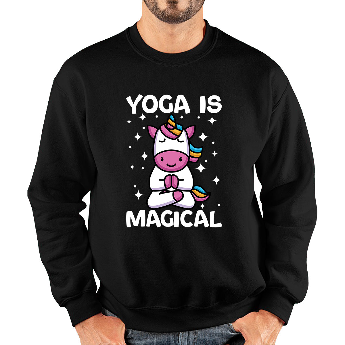 Namaste Unicorn Yoga Is Magical Unicorn Meditation Fitness Unicorn Lovers Yogi Gift Unisex Sweatshirt