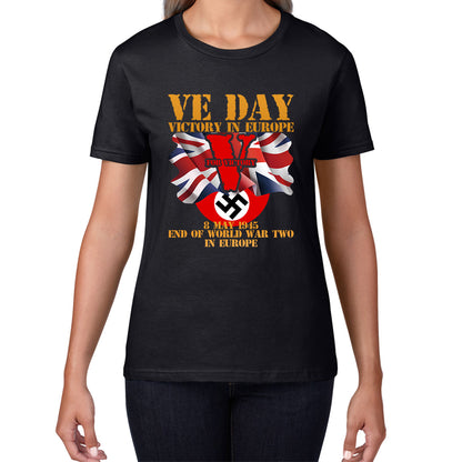 VE Day Victory In Europe End Of World War II Victory Day Armed Forces Veterans 8 May 78th Anniversary Womens Tee Top