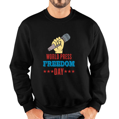 World Press Freedom Day Tribute To Journalism Journalists Human Rights Press Day Unisex Sweatshirt