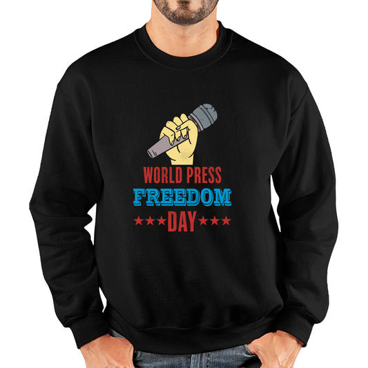 World Press Freedom Day Tribute To Journalism Journalists Human Rights Press Day Unisex Sweatshirt