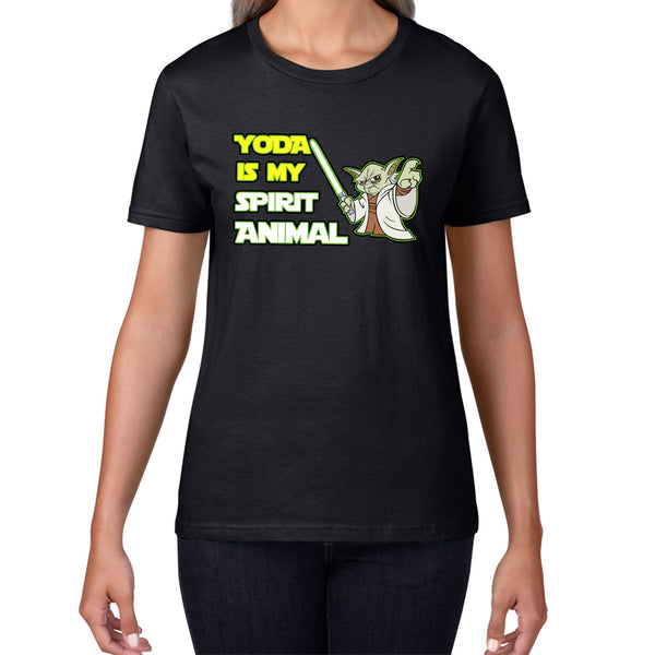 Yoda Is My Spirit Animal Yoda Legendary Jedi Master Disney Star Wars Day 46th Anniversary Womens Tee Top