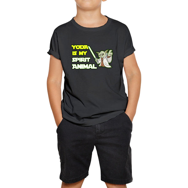 Yoda Is My Spirit Animal Yoda Legendary Jedi Master Disney Star Wars Day 46th Anniversary Kids T Shirt