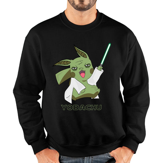 Yodachu Anime Lightsaber Movie Nintendo Parody Pikachu Pokémon Stars Wars Video Game Yoda Star Wars 46th Anniversary Unisex Sweatshirt
