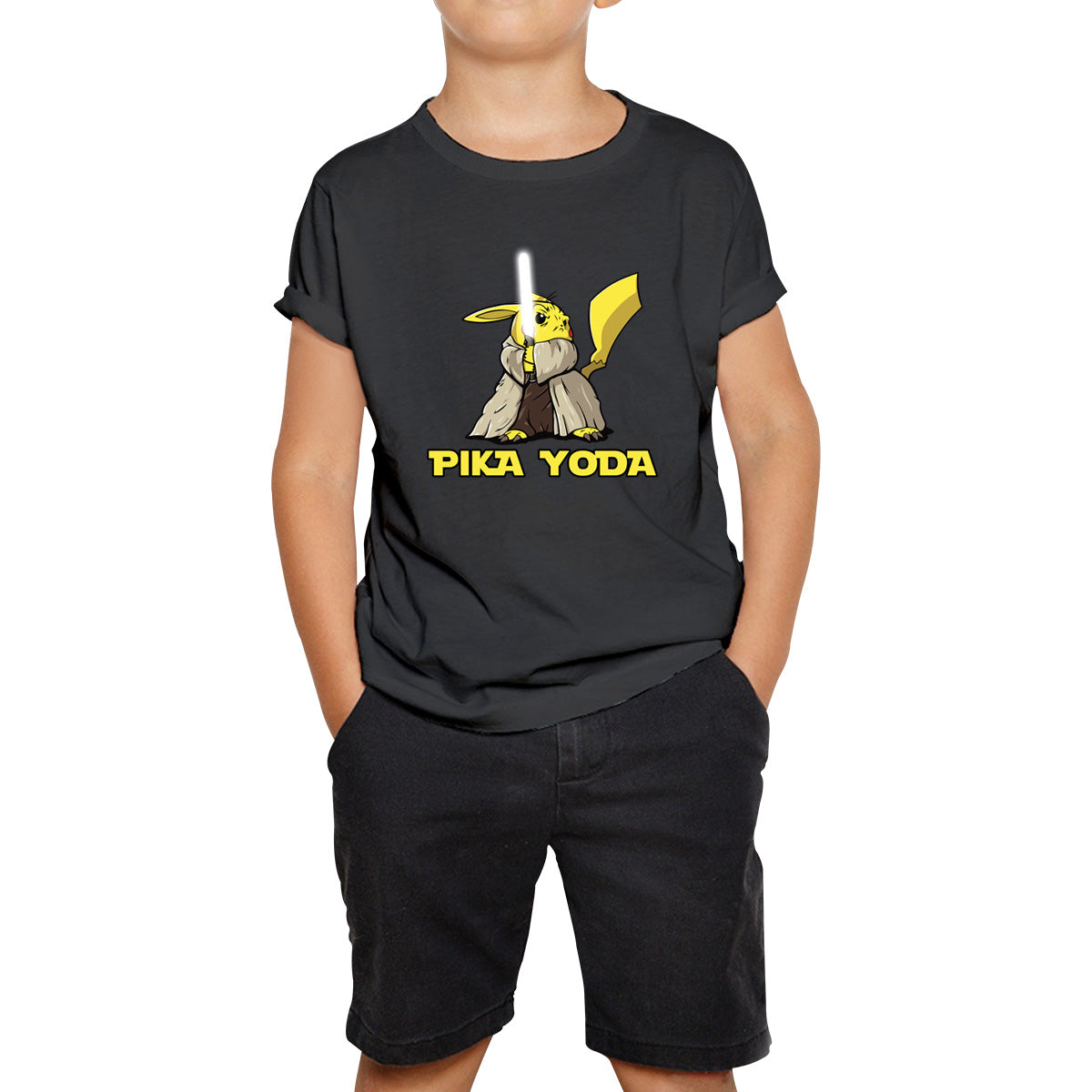 Pika Yoda Pikachu As Master Yoda Jedi Pokémon Star Wars Parody Jedi Pika Star Wars Day 46th Anniversary Kids T Shirt