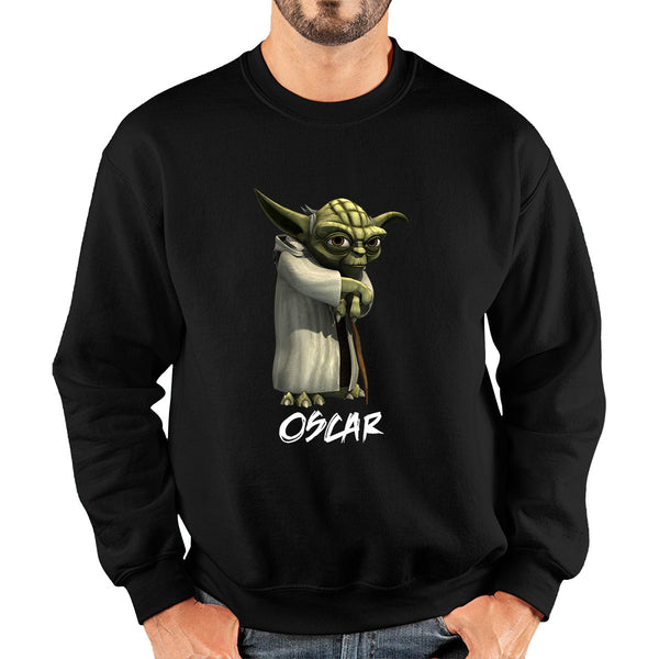 Personalized Yoda May The 4th Be With You Green Humanoid Alien Star Wars Day Disney Star Wars 46th Anniversary Unisex Sweatshirt