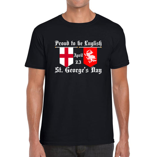 Proud To Be English St George's Day Flags Of Wales And England Welsh And English Relations St George Day Mens Tee Top