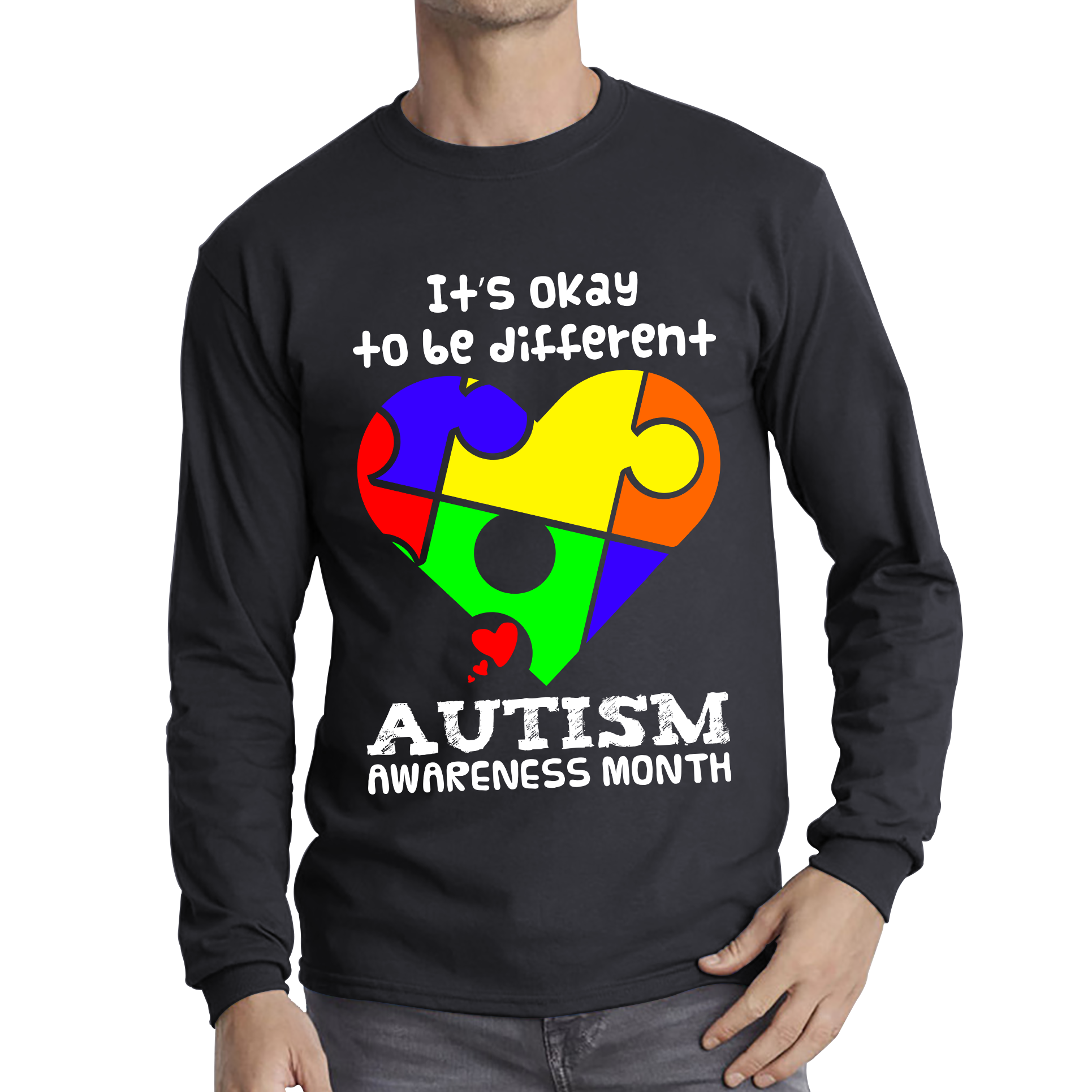 It's Ok To Be Different Autism Awareness Month Long Sleeve T Shirt