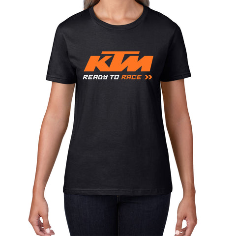 KTM Ready To Race KTM Racing Logo Motorcycle KTM Motorcycle Dirt Bike Quad Ready Race KTM Lovers Womens Tee Top