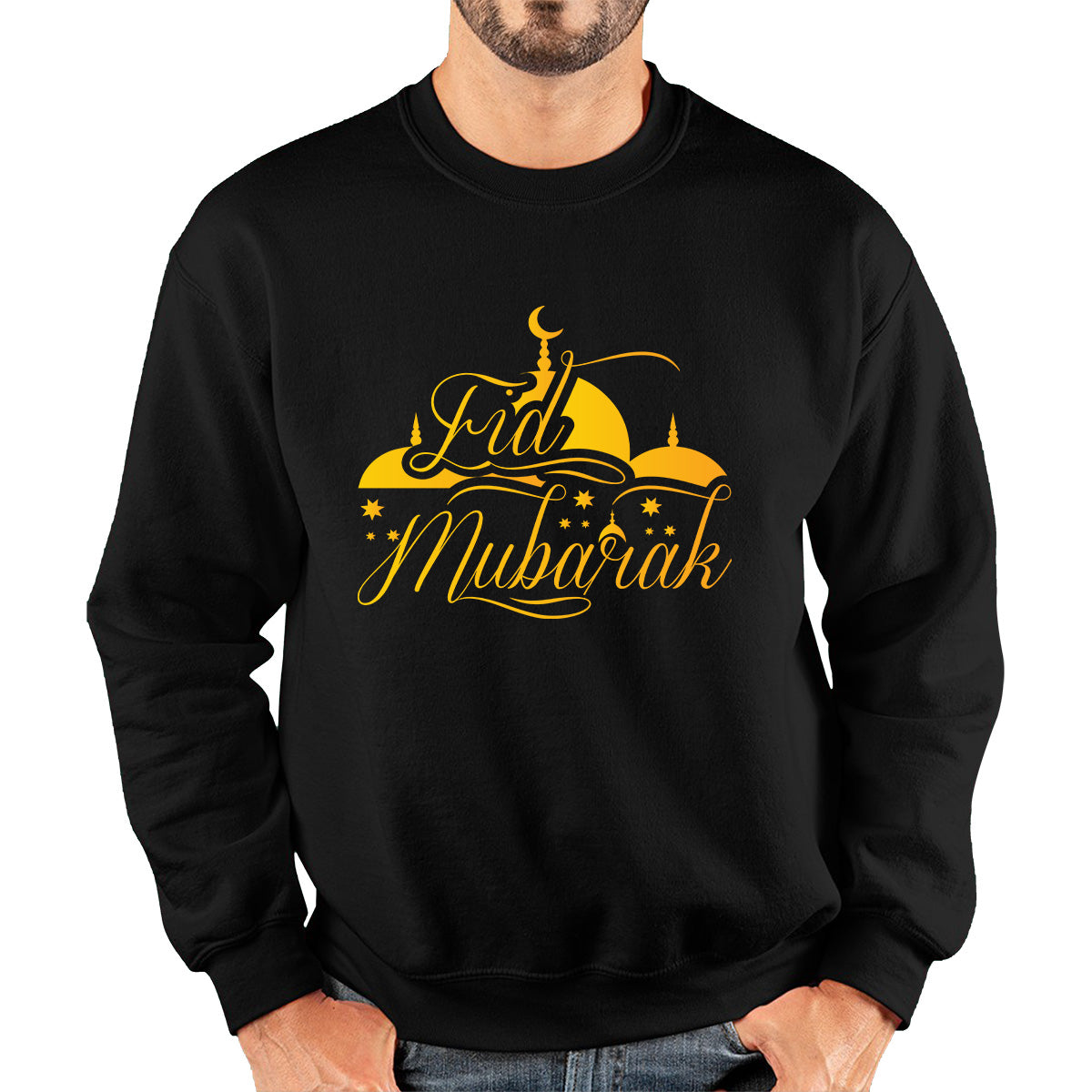 Eid Mubarak Muslims Religious Ramzan Fasting Mosque Prayers Blessings Holy Month Adult Sweatshirt