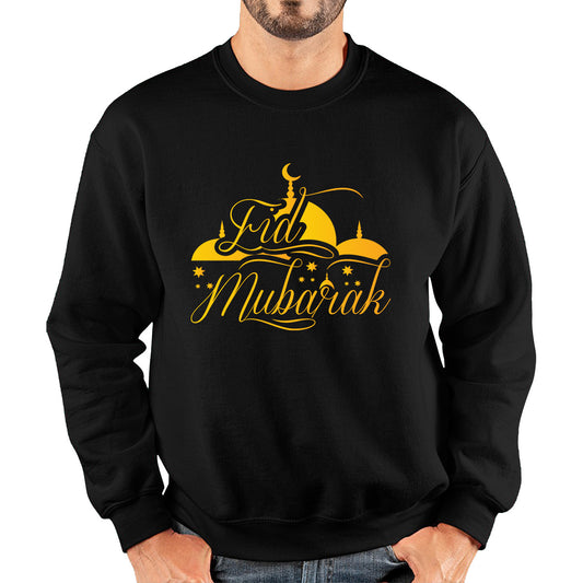 Eid Mubarak Muslims Religious Ramzan Fasting Mosque Prayers Blessings Holy Month Adult Sweatshirt