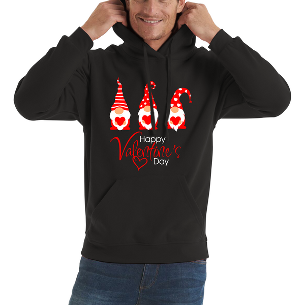 Happy Valentines Day Gnomes Hoodie Top for Gnome Lovers Adult Hoodie