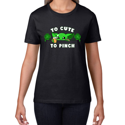To Cute To Pinch Shamrock St Patrick's Day Green Irish Festival St Paddys Day Womens Tee Top