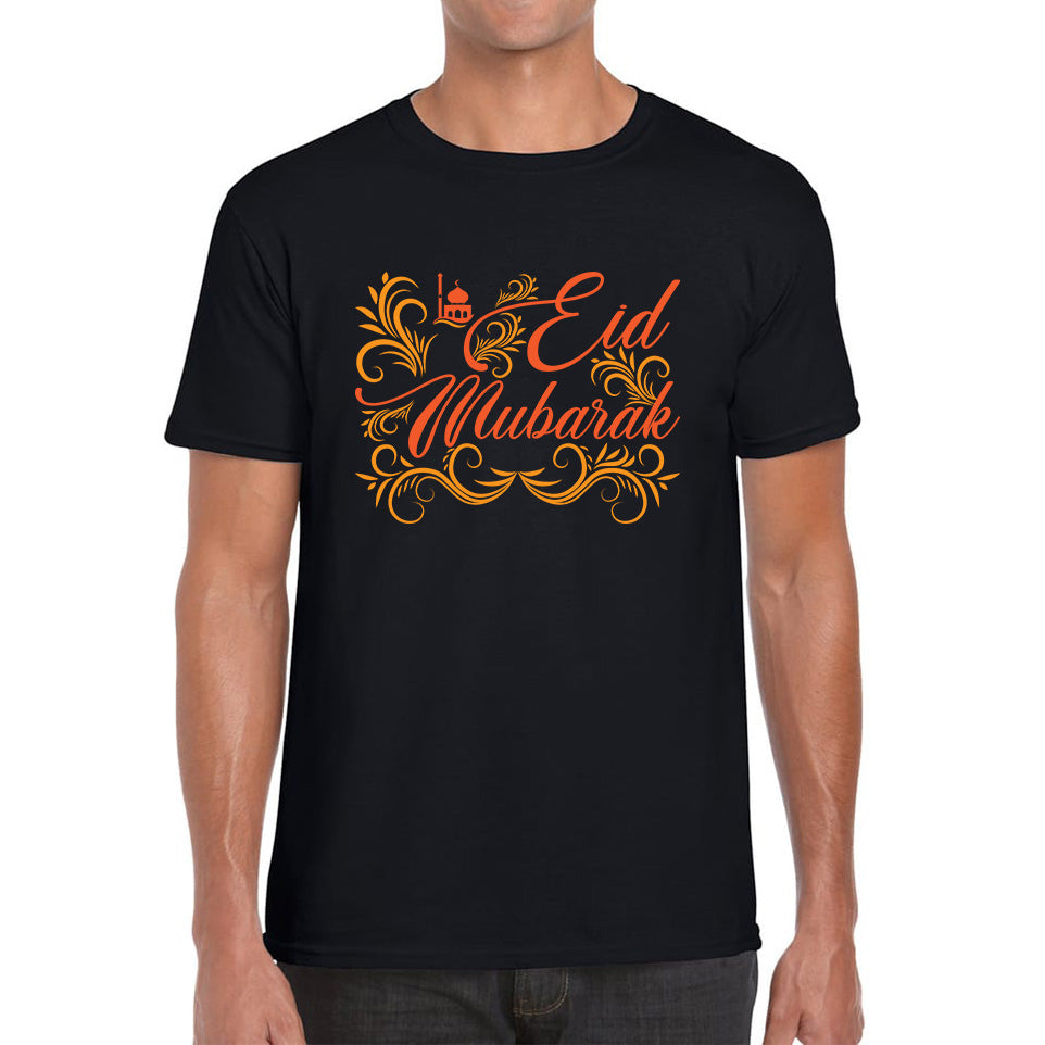 Happy Eid Mubarak Muslims Festival Islamic Religious Fasting Month Celebration Holy Month Mens Tee Top