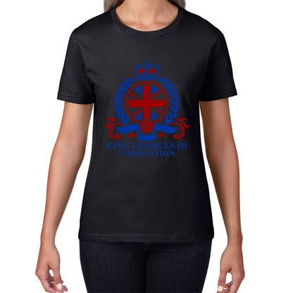 King Charles III Coronation 2023 CR III King Of England United Kingdom His Majesty Womens Tee Top