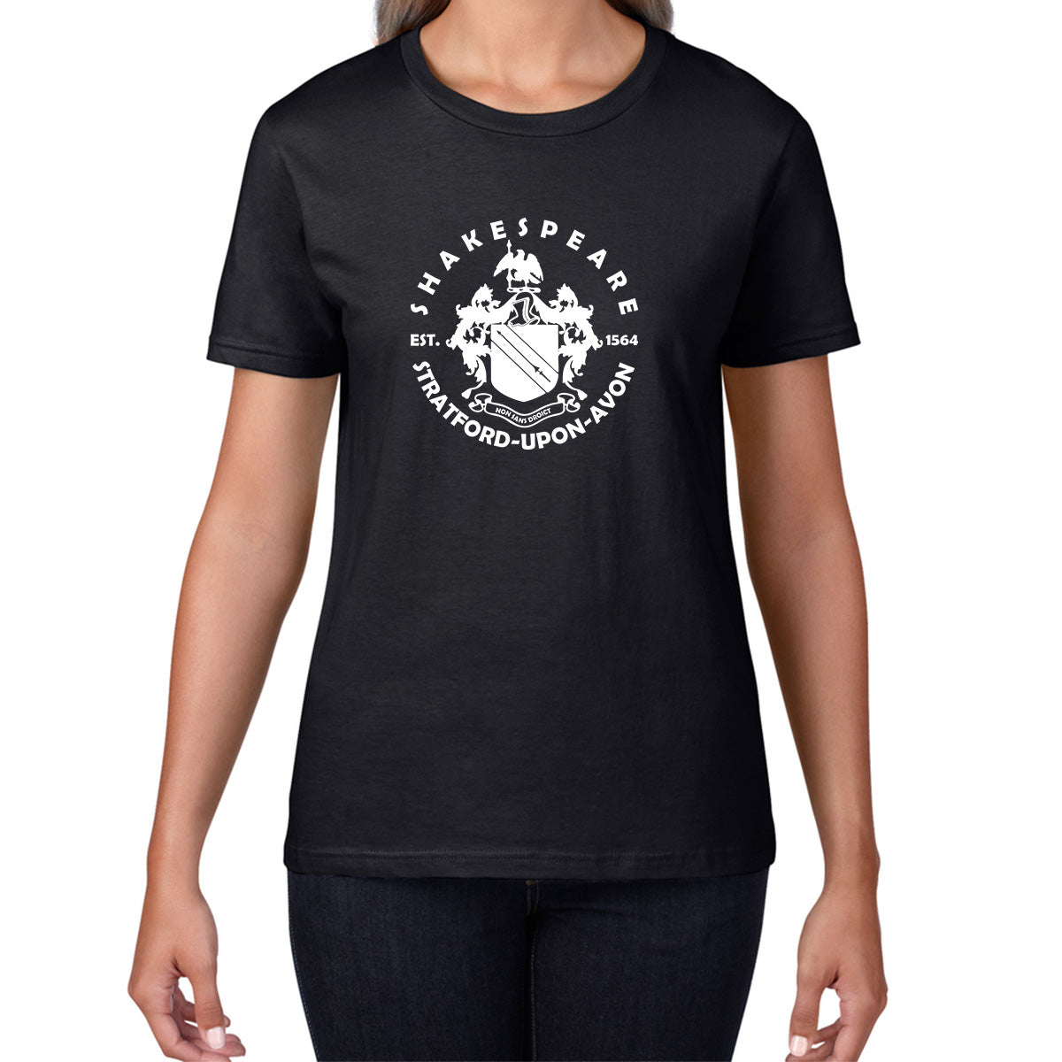 William Shakespeare's Birthplace, Stratford-Upon-Avon, Warwickshire, England, UK National Shakespeare Day Womens Tee Top