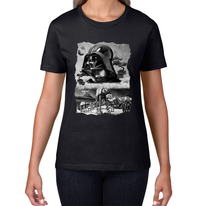 The Force Is Strong With This One Vintage Poster Graphic Movie Series Womens Tee Top